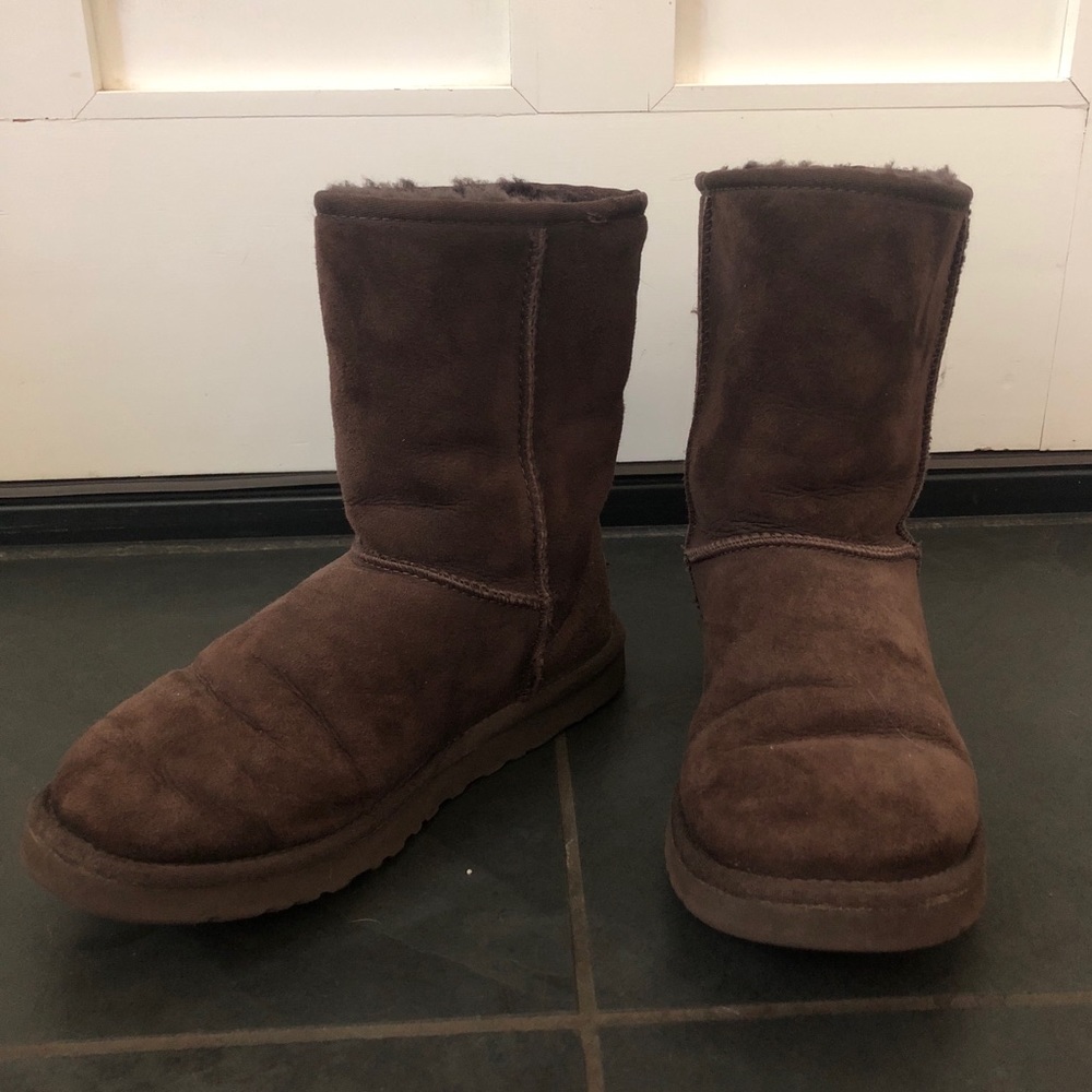Dark brown short ugg boots